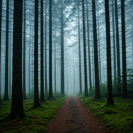Misty forest