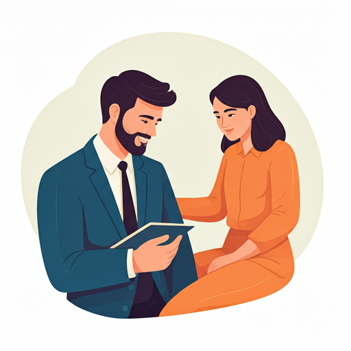 Teacher interacting with student